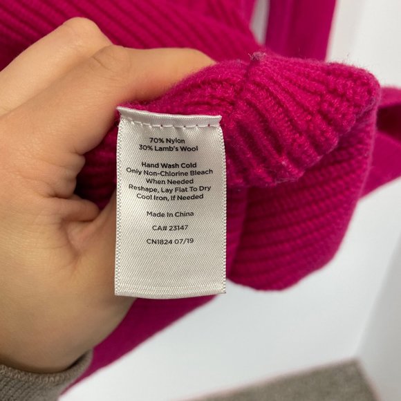 Talbots lambs wool blend pink knit sweater 1x - Picture 3 of 5